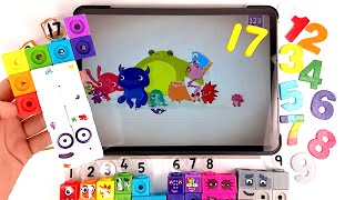 Numberblocks 🟥🟧🟨🟩🟦🟪 1  20 Cubes Set Count Simply Math  Learn Count To Big Numbers Rainbow Colors [upl. by Aneehs]