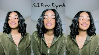 HOW TO SILK PRESS REFRESH AT HOME  QUICK AND EASY [upl. by Trevor]