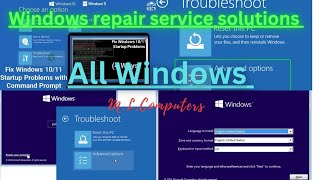 WINDOWS 10 REPAIR FULL SOLUTION  WINDOWS 10 REPAIR ADVANCED OPTIONS IN HINDI  ML COMPUTERS ⚡ [upl. by Oza]