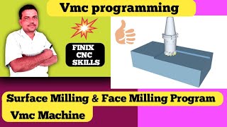 Top milling  Face milling  surface milling  vmc Top milling  vmc face milling  vmc programming [upl. by Nylorac837]