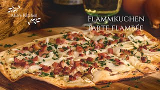 Traditional Flammkuchen  Tarte Flambée [upl. by Eldon]