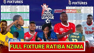 RATIBA MPYA YA LIGI KUU BARA FULL FIXTURE RATIBA NZIMA NBC PREMIER LEAGUE TANZANIA [upl. by Leonid]