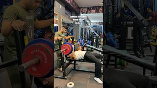 120kg bench press ❄️ shorts shortsvideo gym [upl. by Aggie]