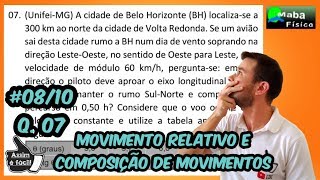 MABA FÍSICA  MOVIMENTO RELATIVO E COMPOSIÇÃO DE MOVIMENTOS  AULA 8 de 10  QUESTÃO 07 [upl. by Hpesoy]