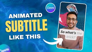 How to create caption for videos in canva  Animated subtitles  Moving caption [upl. by Japeth]