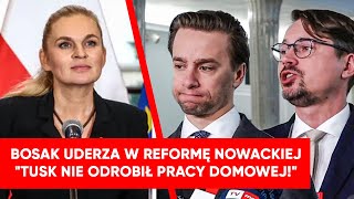 Bosak uderza w reformę Nowackiej quotTusk nie odrobił pracy domowejquot [upl. by Annasiul16]