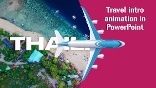 Travel Intro Animation in PowerPoint  Morph Transition [upl. by Llenehc]