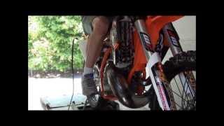 Two Stroke Motocross KTM 250SX  1st Dyno run at NSF Racing Soft Map Setting [upl. by Adel]