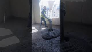 The process of pouring cement into the room Goodtools and machinery make work easy [upl. by Zosema]