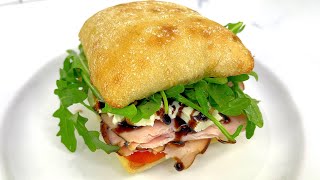 HOW TO MAKE A CIABATTA SANDWICH [upl. by Aicirtam]