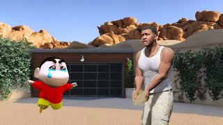 Shinchan and Franklin Trying To Escape From Sand Strom In Los Sntos In Gta 5 [upl. by Beattie]