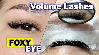 VOLUME LASH EXTENSIONS  Foxy eye  Full eyelash removal [upl. by Gillespie]