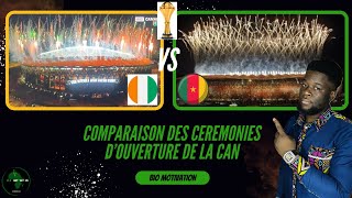 CAN 2023 Côté d’Ivoire Comparaison cérémonie d’ouverture Cameroun 🇨🇲 X Côte d’Ivoire 🇨🇮 [upl. by Bibeau]