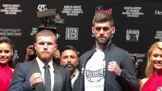 Canelo Alvarez vs Rocky Fielding FACE OFF [upl. by Bundy]