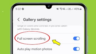 What is Full Screen Scrolling in Gallery Samung Phone [upl. by Neetsyrk116]