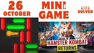 26 October Hamster Kombat Mini game Puzzle Today Solved 🔴Live  livestream hamstercombat [upl. by Leviralc]