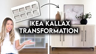 DIY IKEA HACK KALLAX TRANSFORMATION  FLUTED SIDEBOARD [upl. by Schulein]