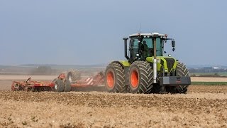 Claas Xerion 3800 amp Horsch Joker 10 RT  stubble cultivation [upl. by Ayarahs622]