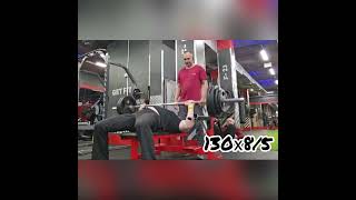 Bench press Artem Tyushkevich 130 кг [upl. by Mitinger]