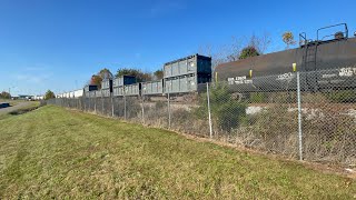 NS 18W At Martinsville Speedway norfolksouthern manifest train trains martinsvillespeedway [upl. by Enitsuj]