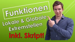 LOKALE und GLOBALE Extremstellen Zusammenfassung mit SKRIPT [upl. by Bebe]