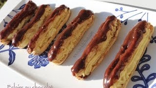 Recette Eclairs au chocolat et crème patissièreChocolate Eclairs Recipe with Pastry Cream [upl. by Grew]