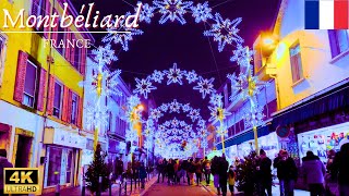 Christmas Market in Montbeliard France  4K [upl. by Aleda]