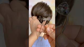 Easy to make beautiful hairstyles with hairpin tutorialhairstylebeauty hairtutorial shortsviral [upl. by Stanfield]