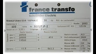 Plaque Signalétique dun transformateur لوحة المحولات [upl. by Esenahs]