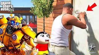 GTA 5  FRANKLIN AND HIS ROBOT FOUND A MAGICAL DOOR [upl. by Enivid]