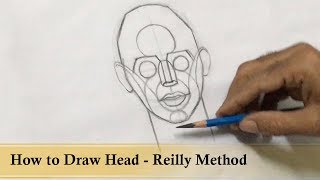 How to Draw Head  Front View using Reilly Method of Abstraction [upl. by Lewak]