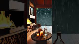 Sleep Instantly with Powerful Rain Sounds amp Loud Thunder wood stove sound in the wooden house P1 [upl. by Kcir]