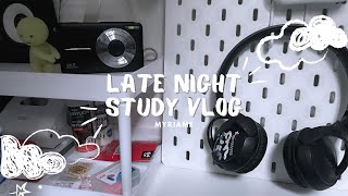 LATE NIGHT STUDY VLOG 🌖💻  End of the day at uni routine studying… [upl. by Eirrej]