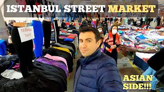 ISTANBUL Street Market Kadikoy Many Fakes Replicas and Food 2021 [upl. by Neenej]