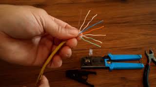 Terminating Cat5eCat6 cable using EZConnectors [upl. by Lutim857]