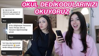 OKUL DEDİKODULARINIZI OKUYORUZ 😱 [upl. by Anaejer]