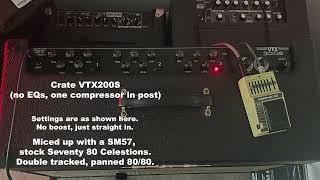 Crate VTX200S  short death metal riffing demo [upl. by Layap239]