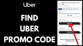 How to Find Uber Promo Code 2023  Discount Coupon [upl. by Inilam]