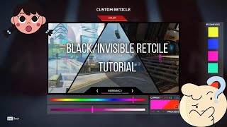 APEX LEGENDS  CUSTOM INVISIBLEBLACK RETICLE TUTORIAL  PCPS4PS5XBOX [upl. by Malsi250]