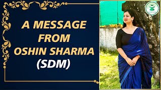 A message from Oshin Sharma SDM  HAS  CivilsTap  Himachal Pradesh Administrative Services [upl. by Elwina]