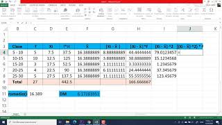 Como encontrar la Varianza y Desviación Típica para datos agrupados  Excel  parte 3 [upl. by Anemaj]