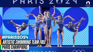 Artistic Swimming Team Free Routine  Paris Champions [upl. by Sari]