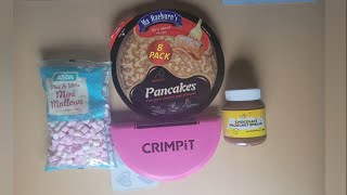 Crimpit DESSERT challenge making a sweet version using a pancake spread and marshmallows [upl. by Myrtice]