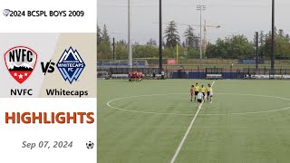 BCSPL Boys 2009 NVFC vs U15 Whitecaps Highlights 20240907 [upl. by Lavern959]