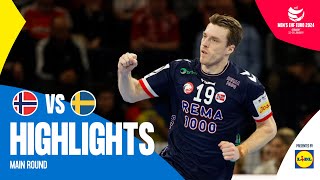 The best way to end the Main Round  Norway vs Sweden  Highlights  Mens EHF EURO 2024 [upl. by Bartel]