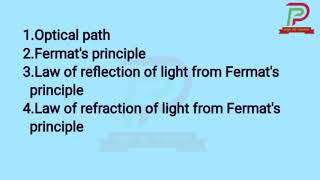 Optical Path  Fermats Principle  Deduction of Laws of Reflection And Refraction [upl. by Jessalyn]