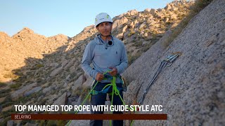 How to Belay off of an Anchor using a Guides Style ATC [upl. by Atnima]