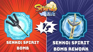 ¡¿Cual es la Mejor Jutsu  Senko Spirit Bomb o Senko Spirit Bomb Rework Showcase Shindo Life [upl. by Amej]