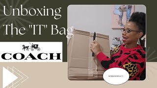 UNBOXING COACH OUTLET “IT” BAG Large Rowan Moknowsbeauty [upl. by Ruomyes]