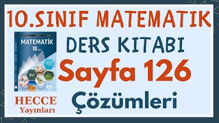 10Sınıf Matematik Kitabı Sayfa 126 Çözümleri  Hecce Yayınları [upl. by Yregerg964]